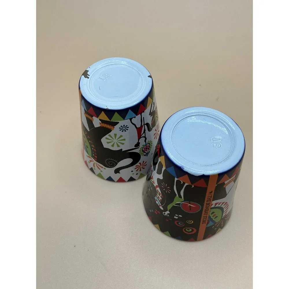 Bombay Store, 2 Tribal‎ Theme Shot Glasses, Elephant-Horse-Camel